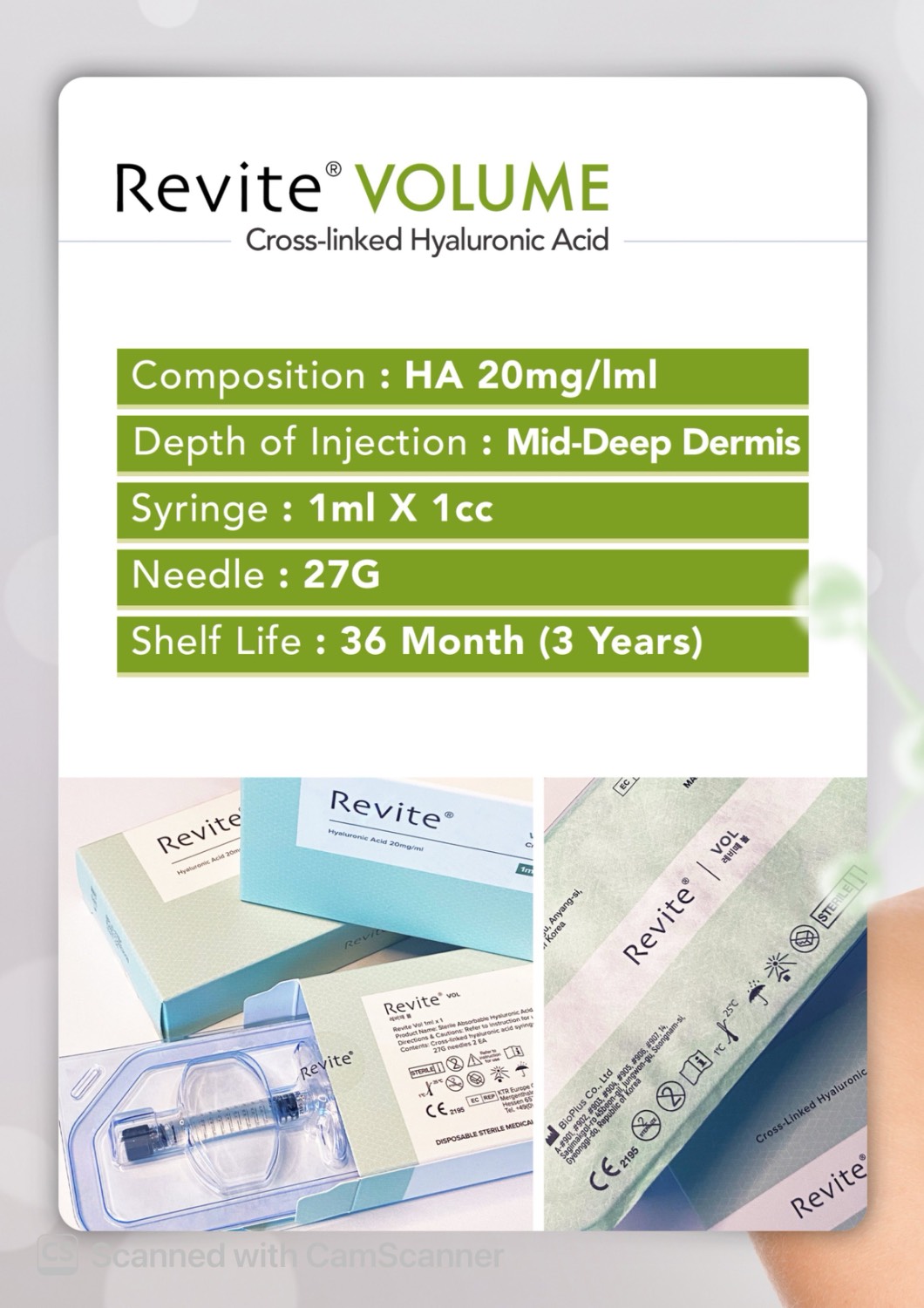 revite volume 1cc bioplus